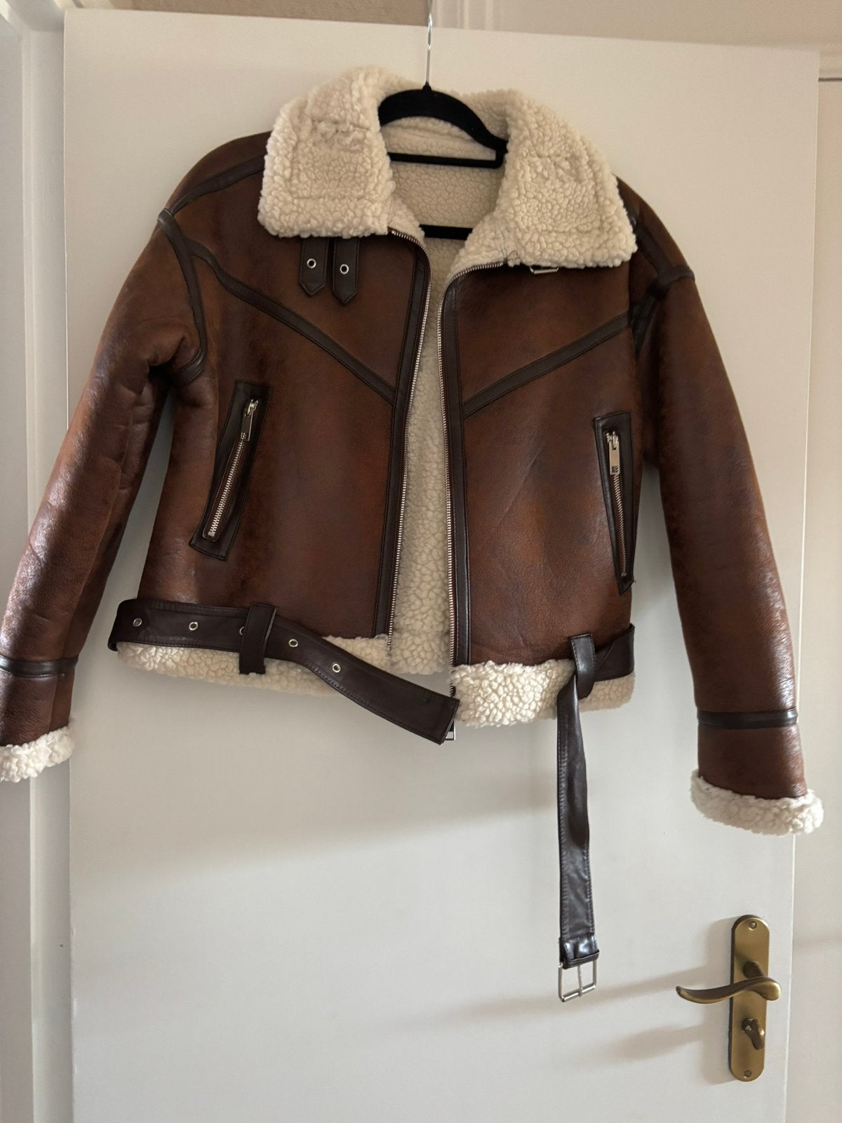 Lammy jas maat S, Ophalen of Verzenden, Zo goed als nieuw, Maat 38/40 (M), Bruin