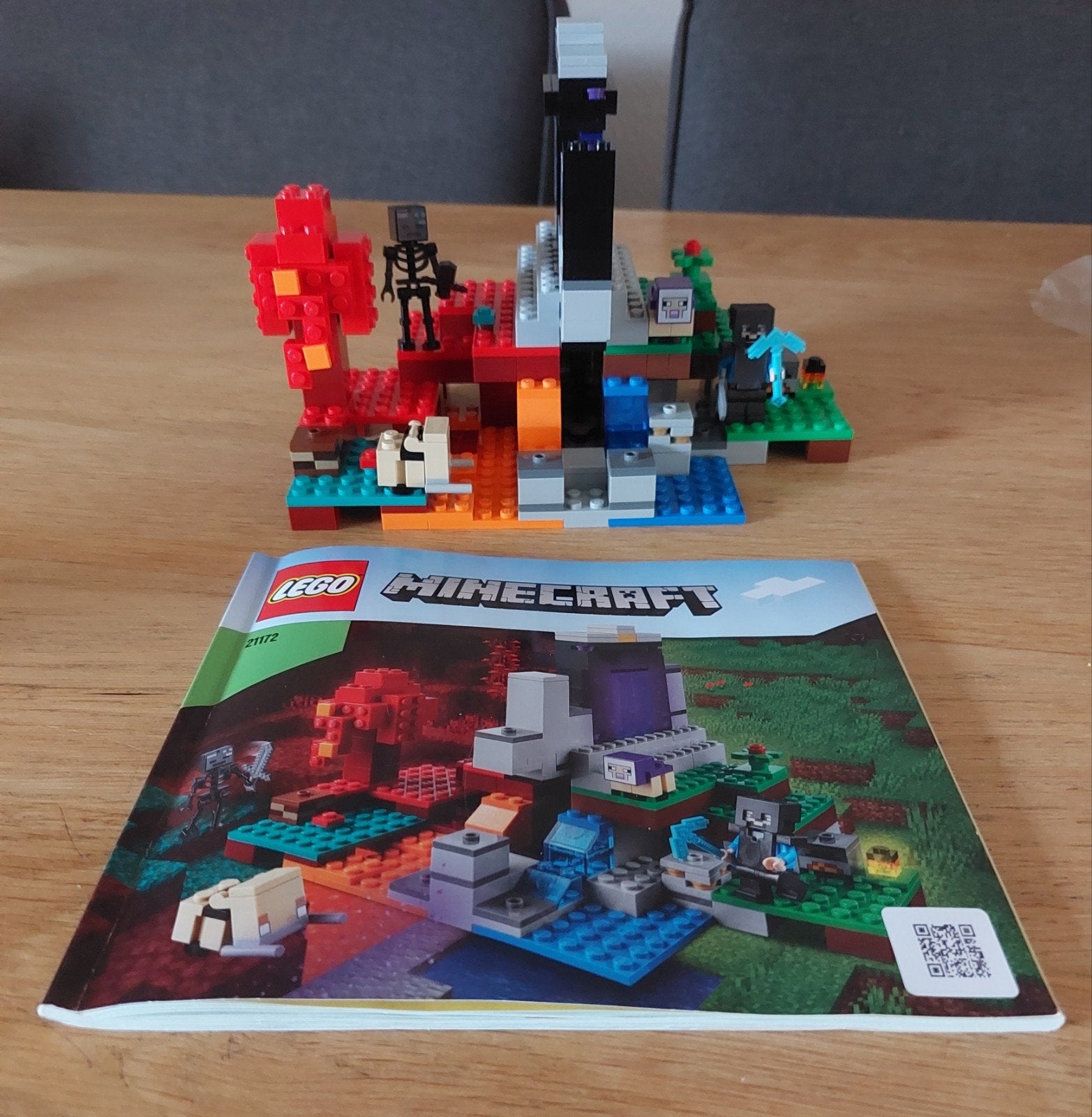 LEGO Minecraft, Het Verwoeste Portaal, Set 21172, Ophalen, Minecraft, Lego, Inclusief instructies