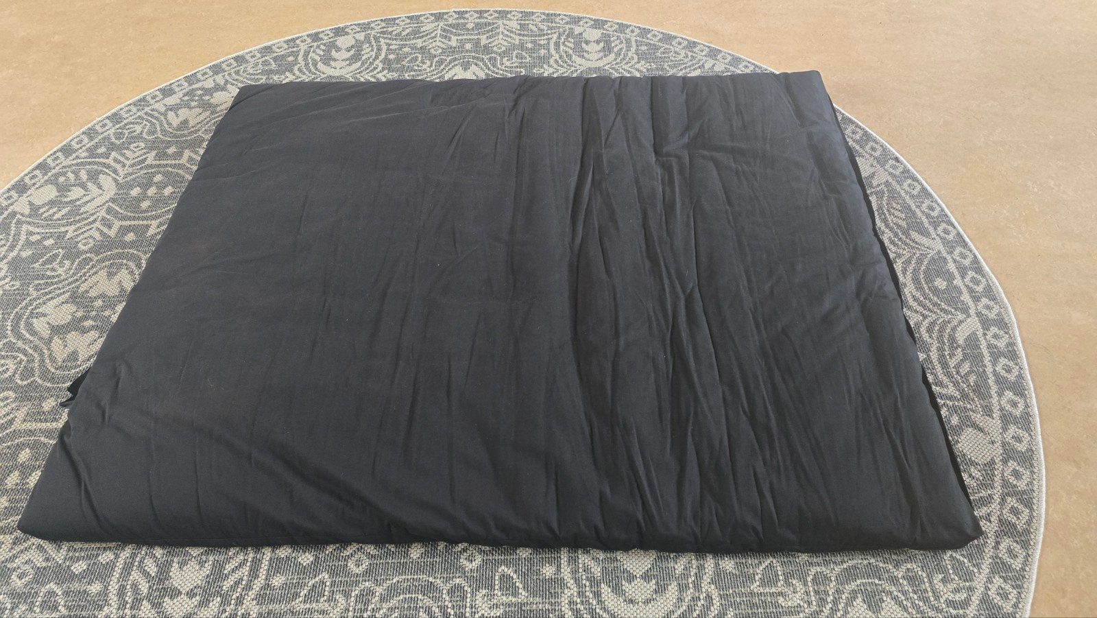 Shiatsu mat / Futon 160x200x6 cm zwart oprolbaar, Ophalen, Gebruikt, Massagestoel of Kussen