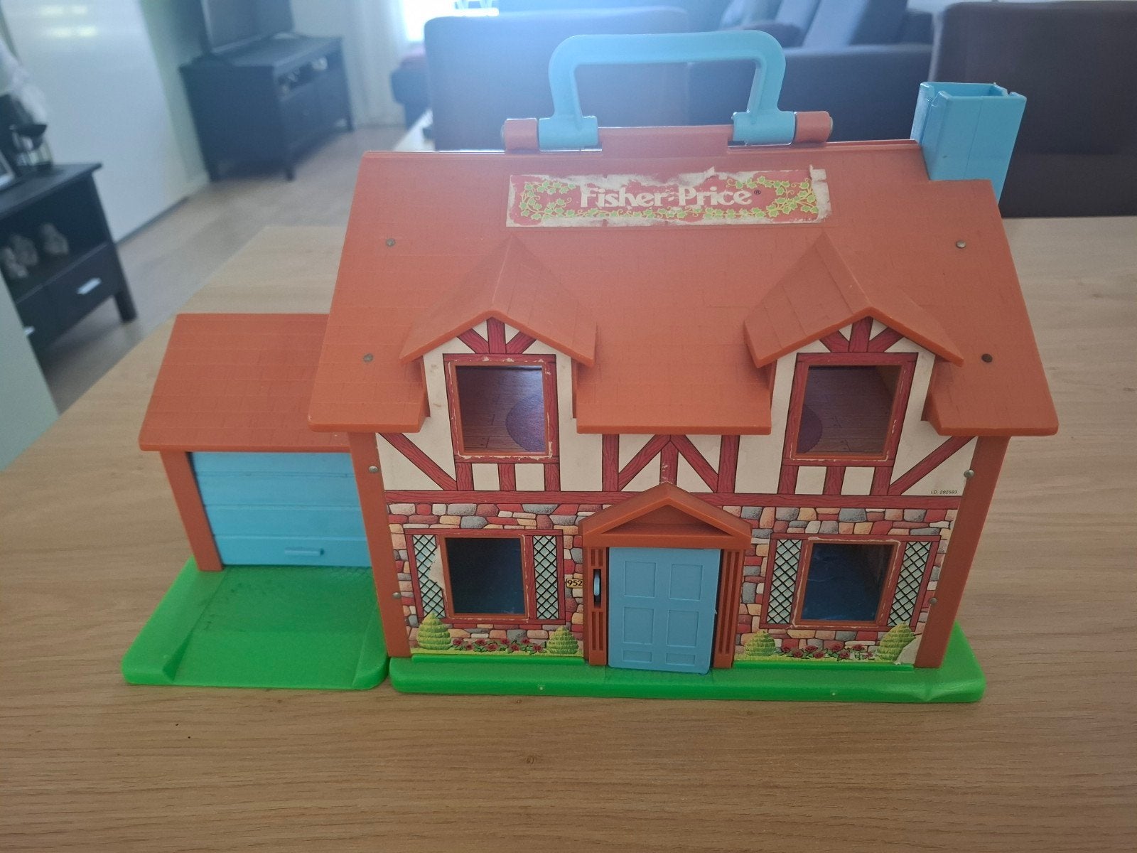Vintage Fisher-Price Poppenhuis met Garage, Kinderen en Baby's, Speelgoed | Poppenhuizen, Ophalen of Verzenden