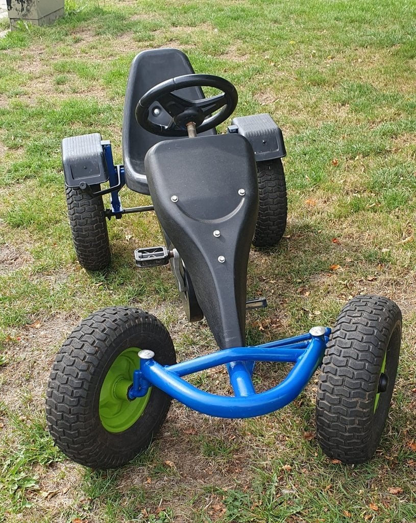 Grote Mammoet skelter - Blauw/Groen, Ophalen, Gebruikt, Mammoet, Vrijloopautomaat