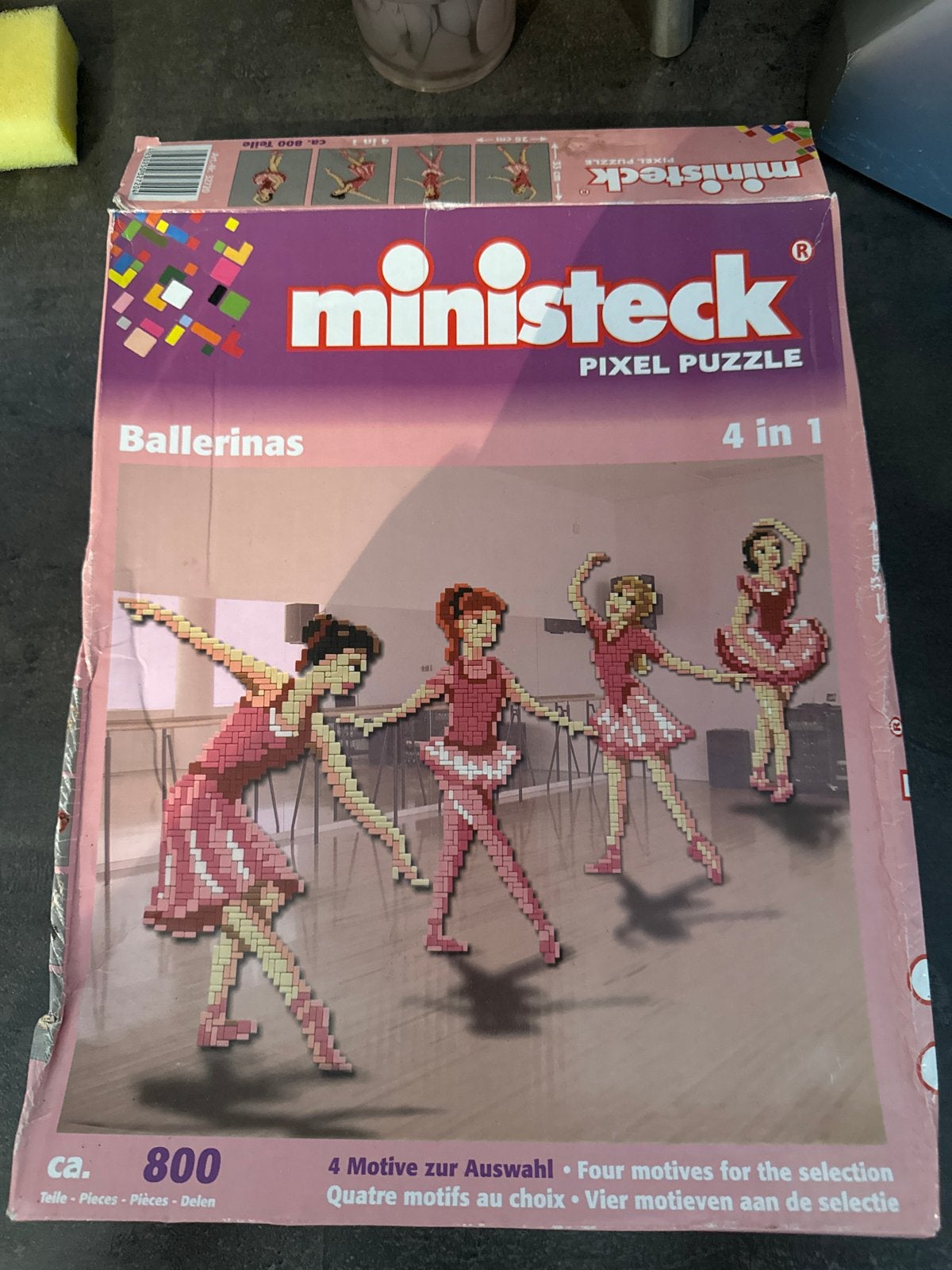 Ministeck Pixel Puzzle Ballerinas 4 in 1, Hobby en Vrije tijd, Ministeck, Ophalen of Verzenden, Gebruikt, Overige typen