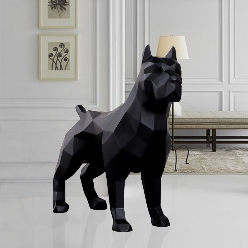 Pitbull Faceta hondenbeeld – Matzwart Lengte 91 cm, Ophalen, Nieuw, Overige typen