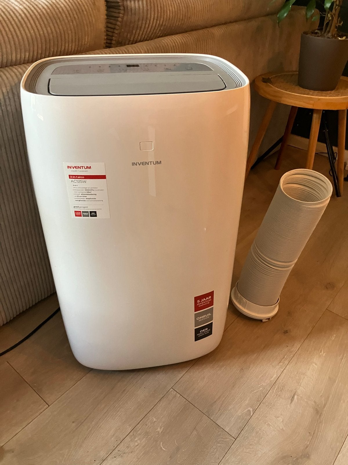 Inventum AC125W Airco - 12000 BTU- 3-in-1 - Zeer Goede Staat, Ophalen, Timer, Zo goed als nieuw, Koelen en Ontvochtigen