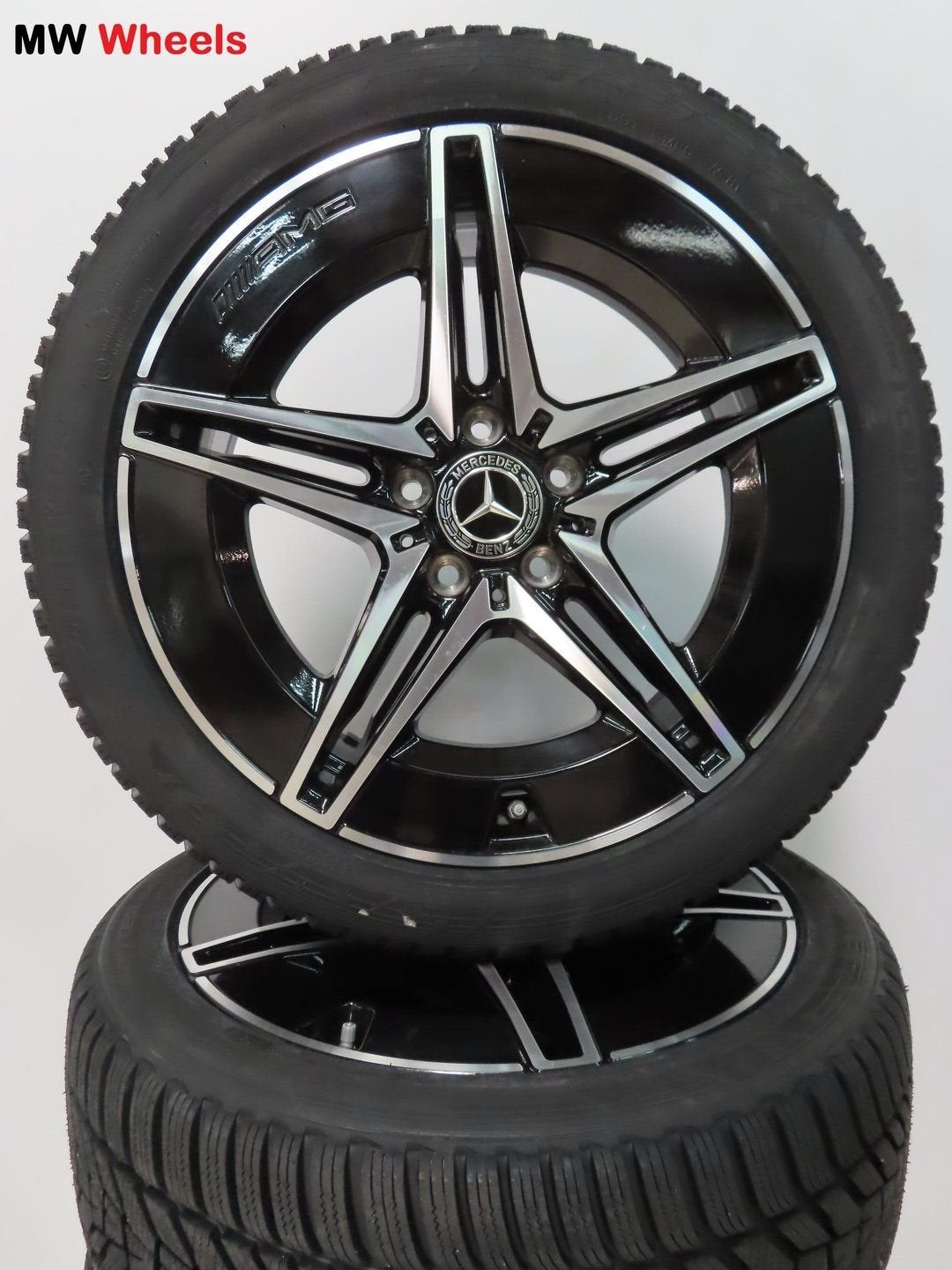 Mercedes C klasse W206 AMG 18 inch velgen winterbanden nieuw, Auto-onderdelen, 18 inch, Gebruikt, -, -
