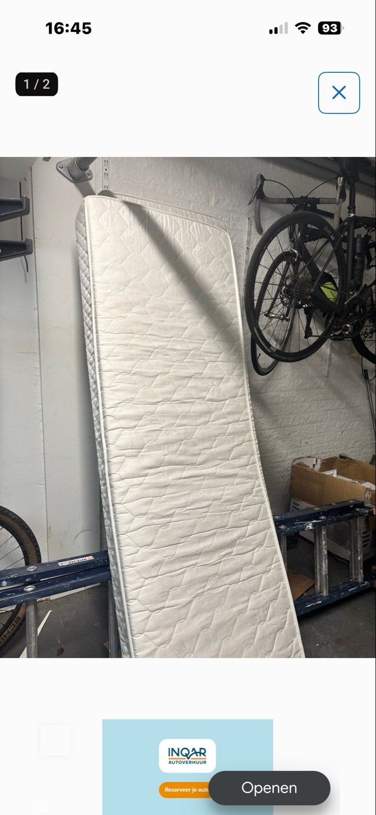 Hobby caravan matras 2x 190x65, Caravans en Kamperen, Ophalen, Gebruikt