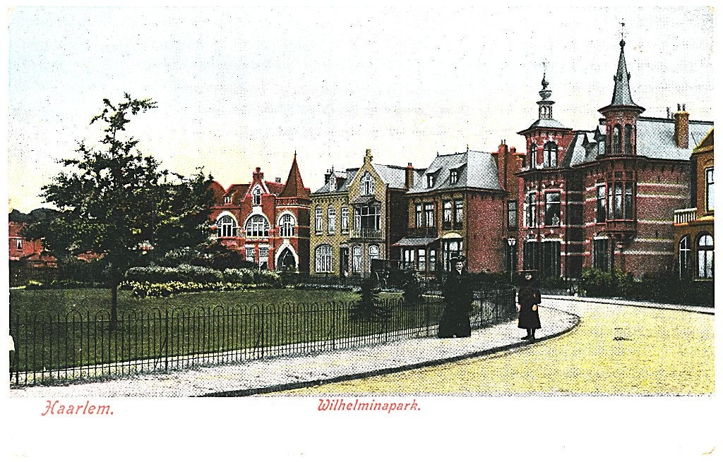 700227 Haarlem Wilhelminapark 1907 Gelopen met zegel, Ophalen of Verzenden, Voor 1920, Gelopen, Noord-Holland
