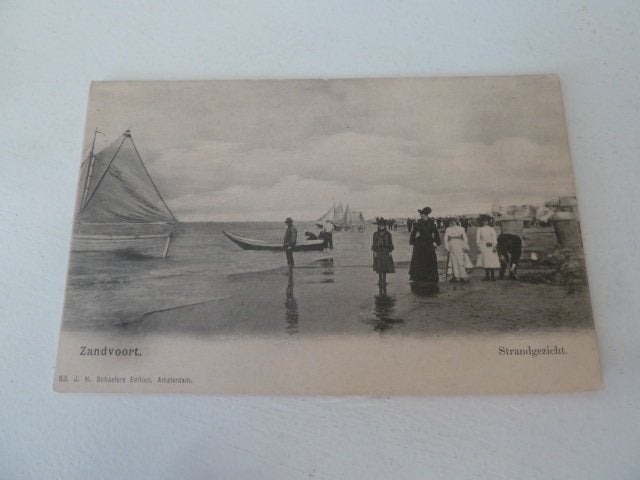 Zandvoort circa 1900 Strandgezicht, Ophalen of Verzenden, Voor 1920, Ongelopen, Noord-Holland