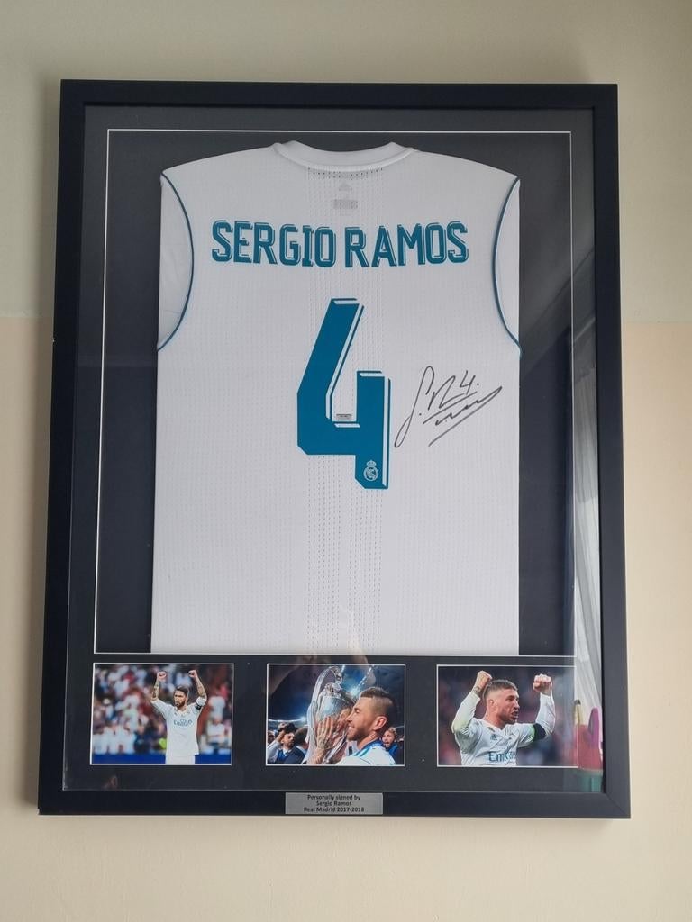 Ingelijst shirt Sergio Ramos Real Madrid met certificaat, Ophalen
