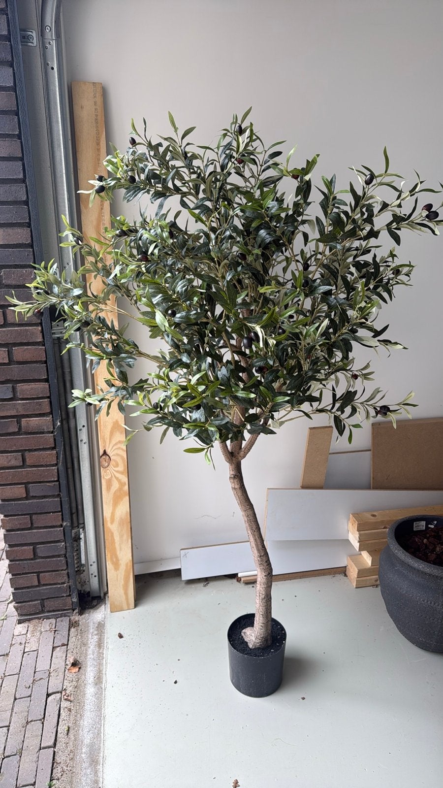 Emerald Kunst Olijfboom 180 cm, Ophalen, Binnen, Groen, Kunstplant