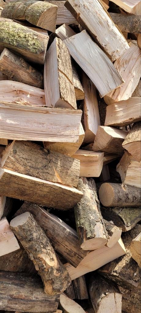 Droog eiken openhaardhout kachelhout stookhout brandhout, Tuin en Terras, Haardhout, 6 m³ of meer, Ophalen, Eikenhout, Blokken