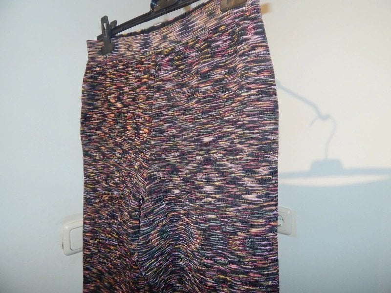 Missoni stretch broek multicolor wijde pijpen dikke stretch, Overige kleuren, Verzenden, Zo goed als nieuw, Missoni