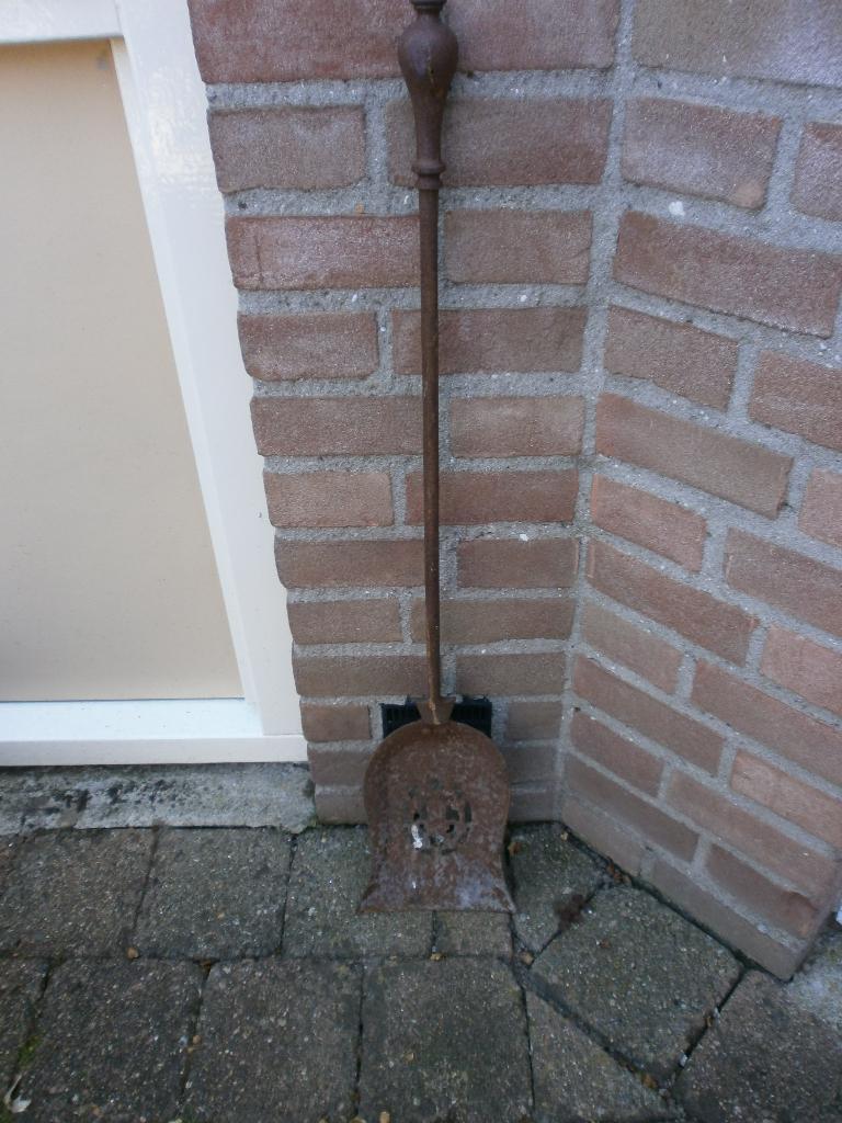 Antieke geleefde zware opengewerkte schep, Antiek en Kunst, Ophalen of Verzenden