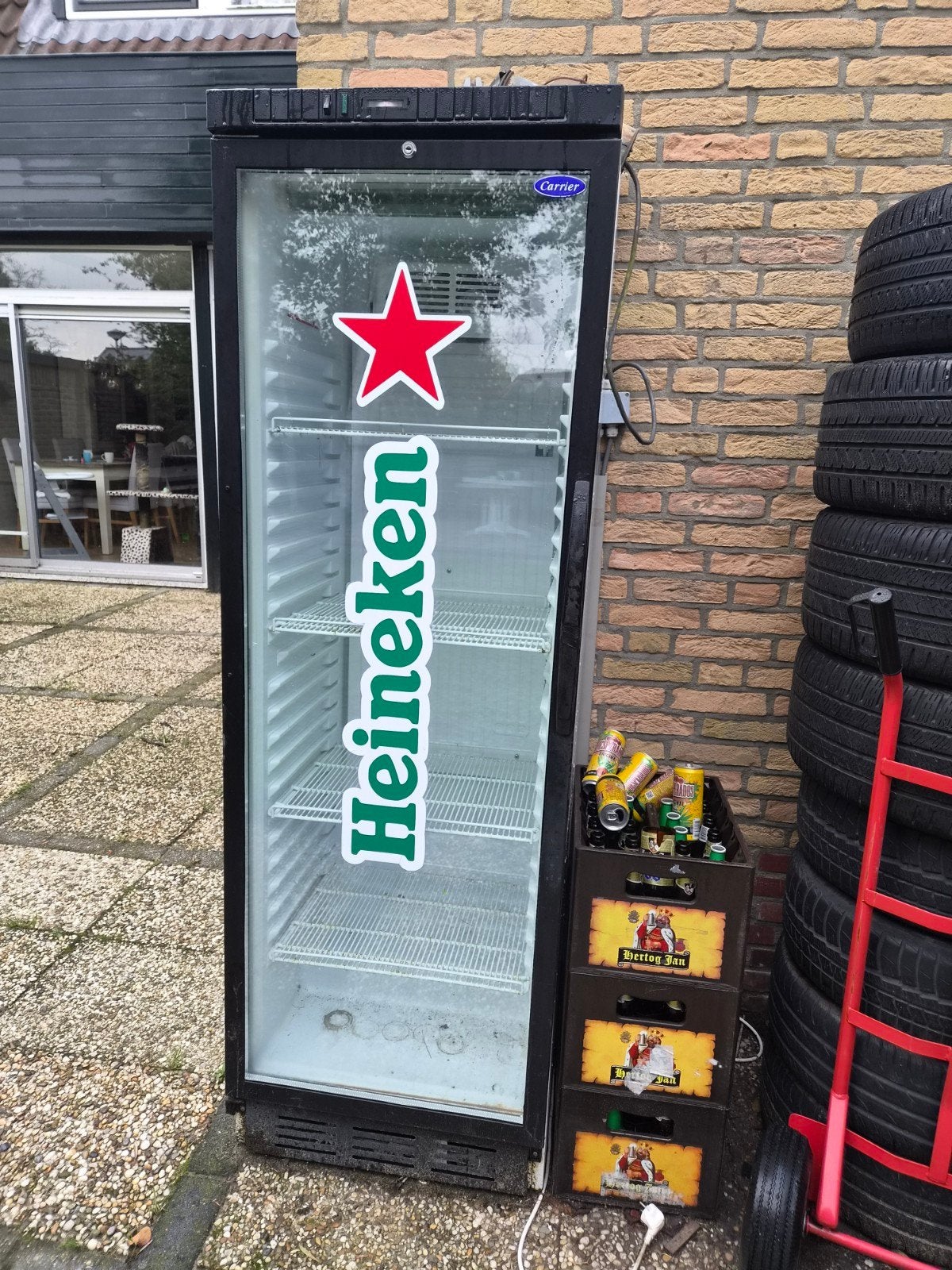 Heineken koelkast - Perfect voor horeca of mancave, Witgoed en Apparatuur, 200 liter of meer, 60 cm of meer, Zonder vriesvak, Gebruikt