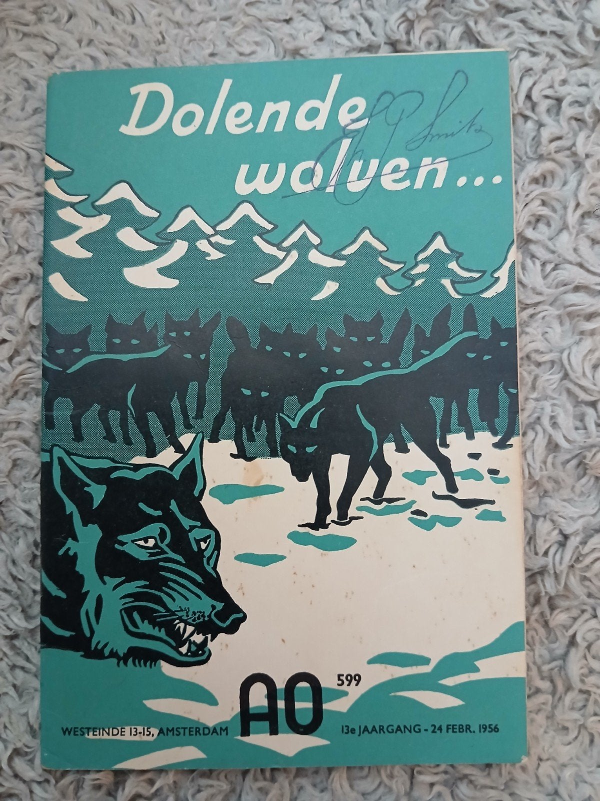 AO-reeks nr 599 "Dolende wolven" uit 1956, Verzenden, Gelezen, Overige typen
