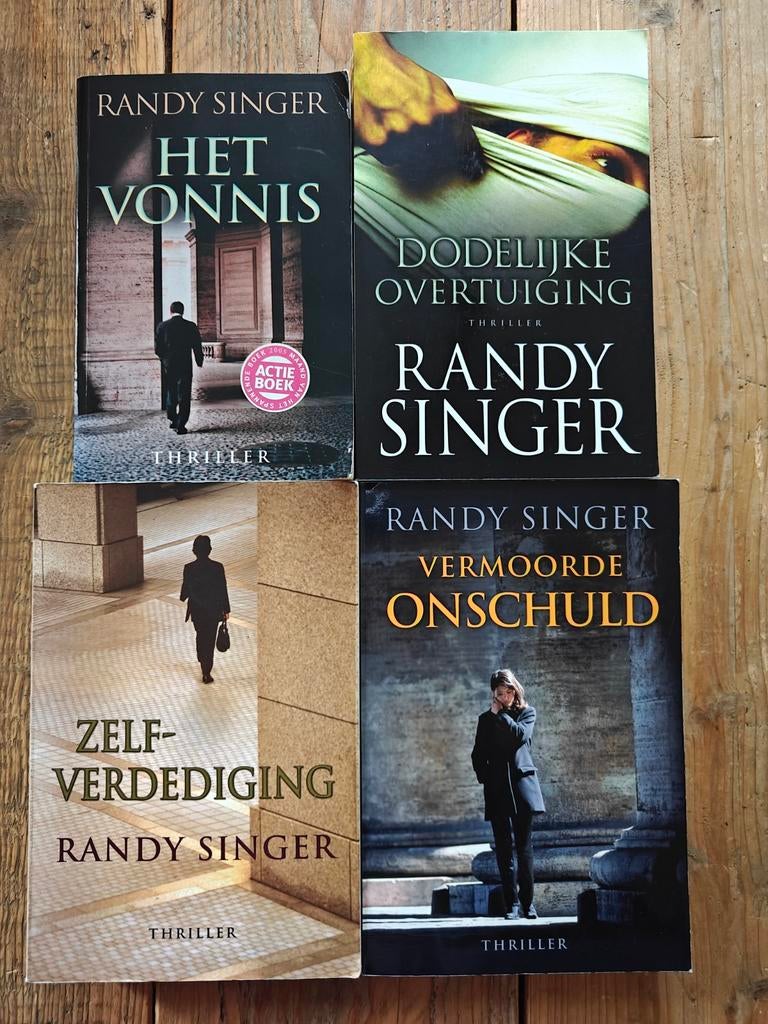 4 Thrillers van Randy Singer., Boeken, Ophalen of Verzenden, Zo goed als nieuw