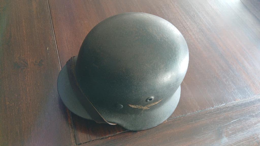 duitse luftwaffe M40 helm wo2, Verzamelen, Ophalen of Verzenden, Luchtmacht, Duitsland, Helm of Baret