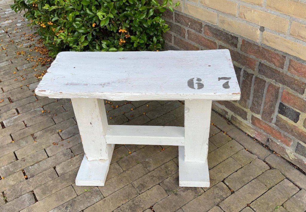 houten bankje, Ophalen, Gebruikt, Hout