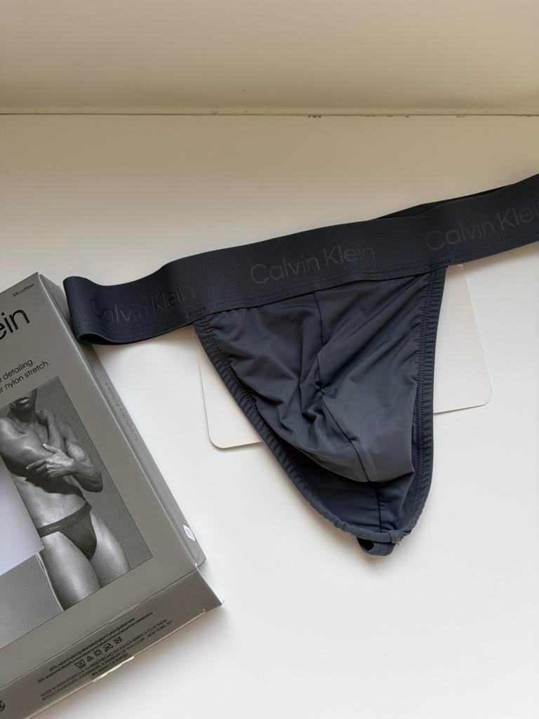 Calvin Klein Sculpt Lace Thong, Kleding | Heren, Ondergoed, Verzenden, Grijs, Slip