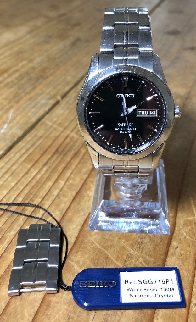 Seiko Sapphire (SGG715P1), Gebruikt, Staal, Verzenden, Polshorloge