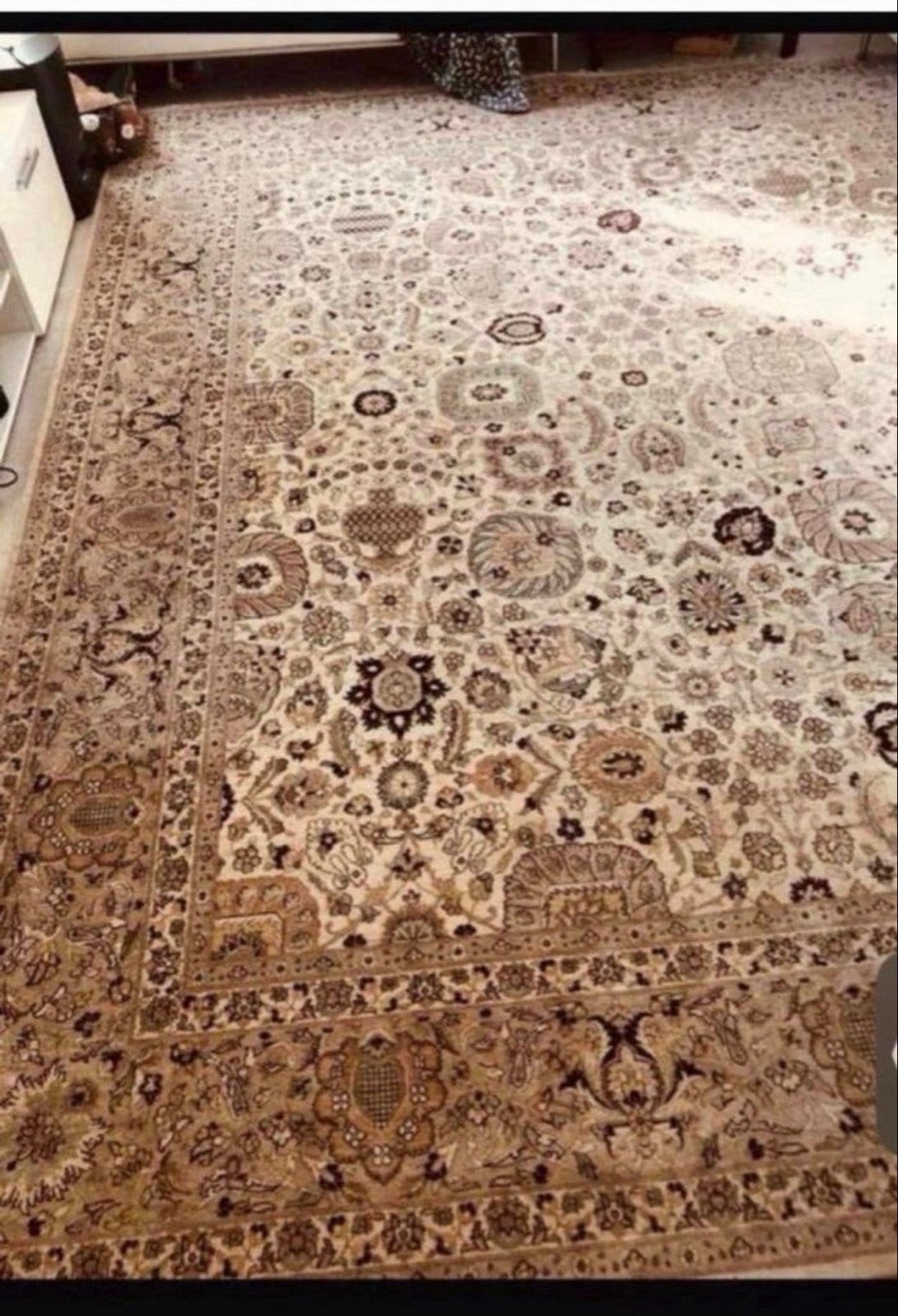 Prachtig, nieuw handgeknoopt Perzisch tapijt Kashan, Beige, Nieuw, Ophalen of Verzenden, 200 cm of meer