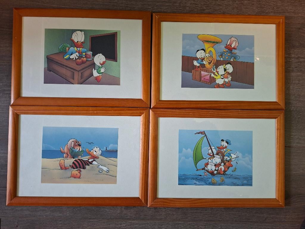 Ingelijste prentjes Donald Duck, Verzamelen, Ophalen of Verzenden, Donald Duck, Zo goed als nieuw, Overige typen