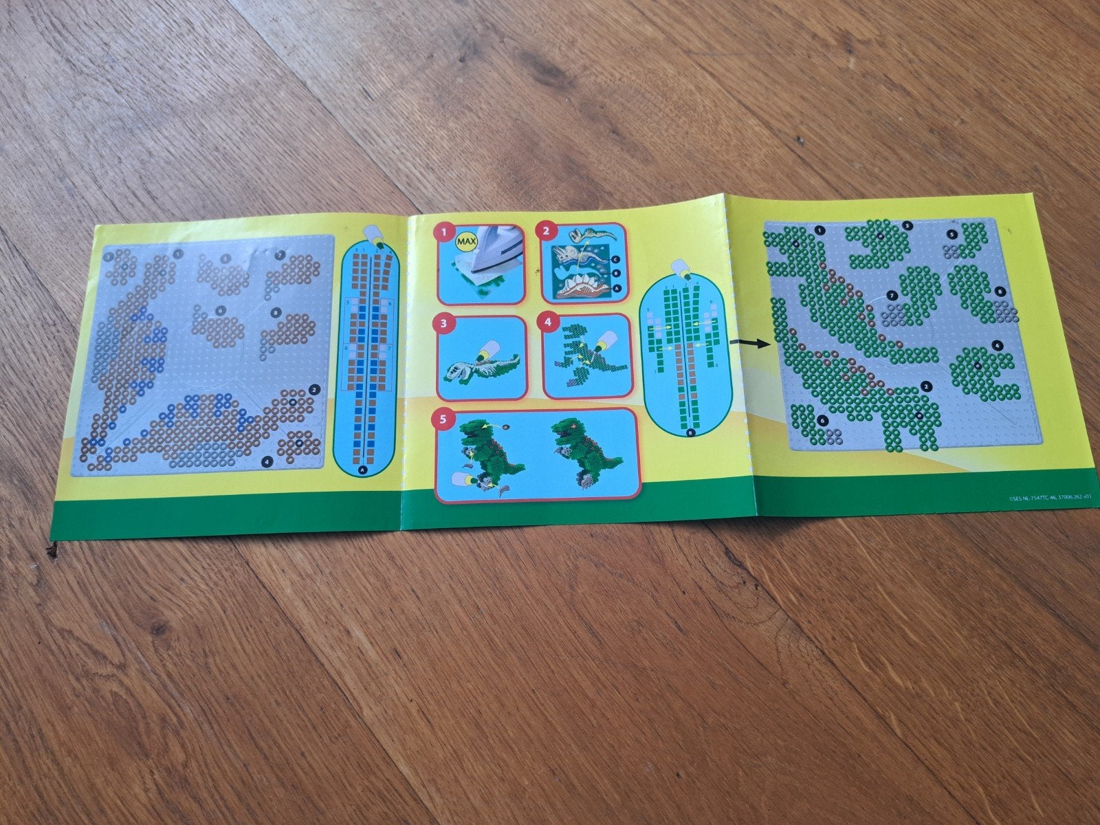 Strijkkralen met dinosaurus voorbeeld, Kinderen en Baby's, Ophalen of Verzenden
