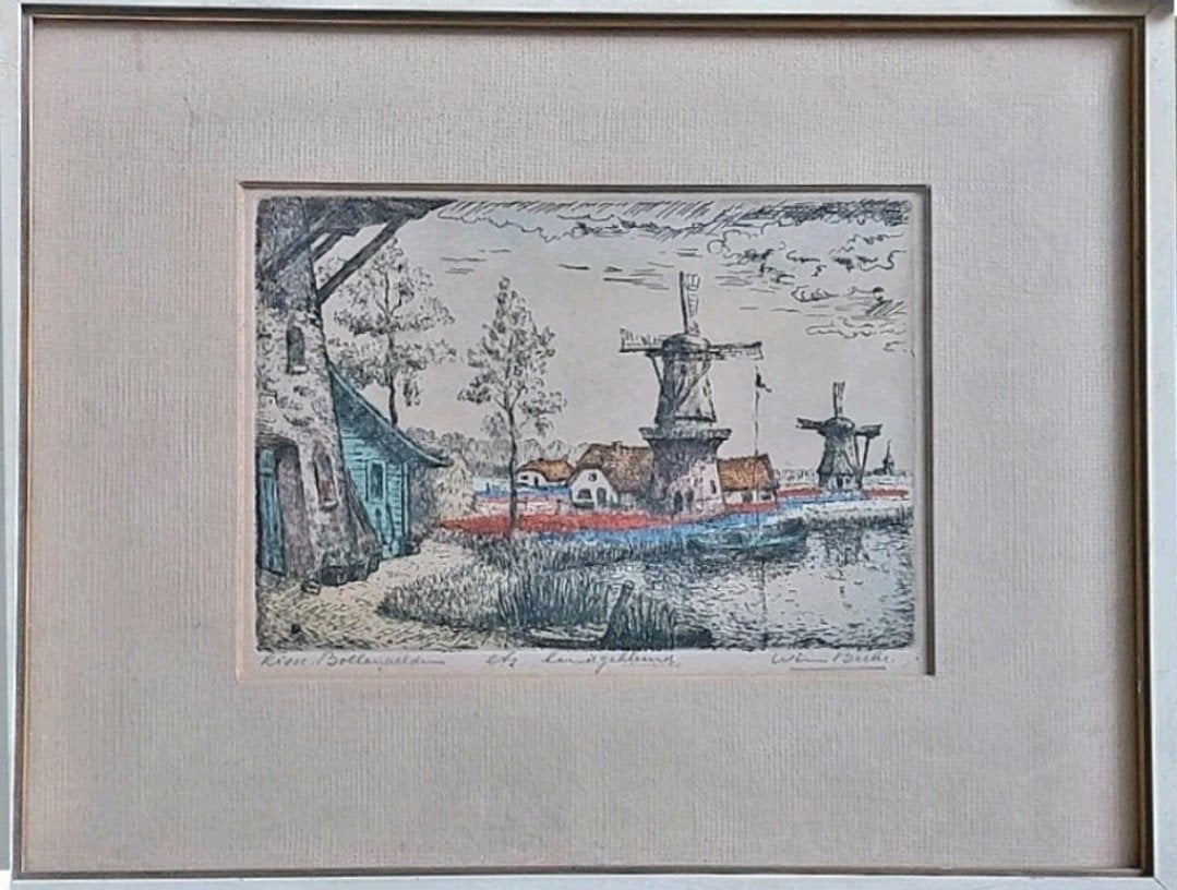Lisse, bollenvelden, handgekleurd., Ophalen of Verzenden