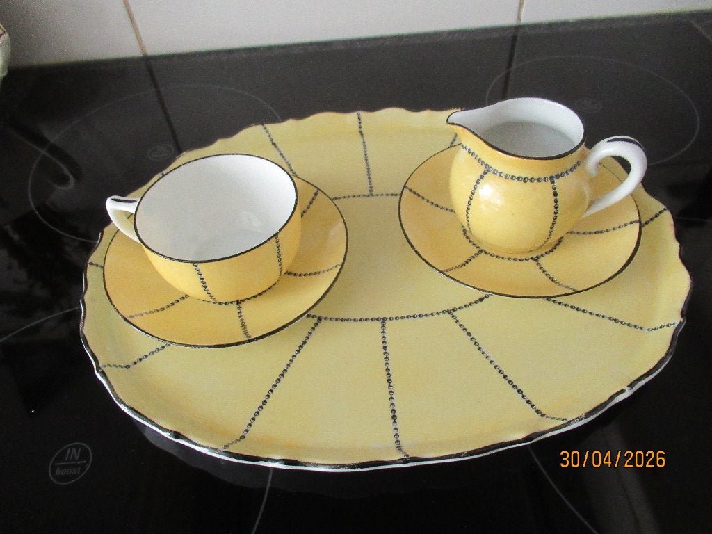 DIENBLAD,MELKKAN,KOP +SCHOTEL -JUNGERHANS ROTTERDAM-ART DECO, Ophalen of Verzenden