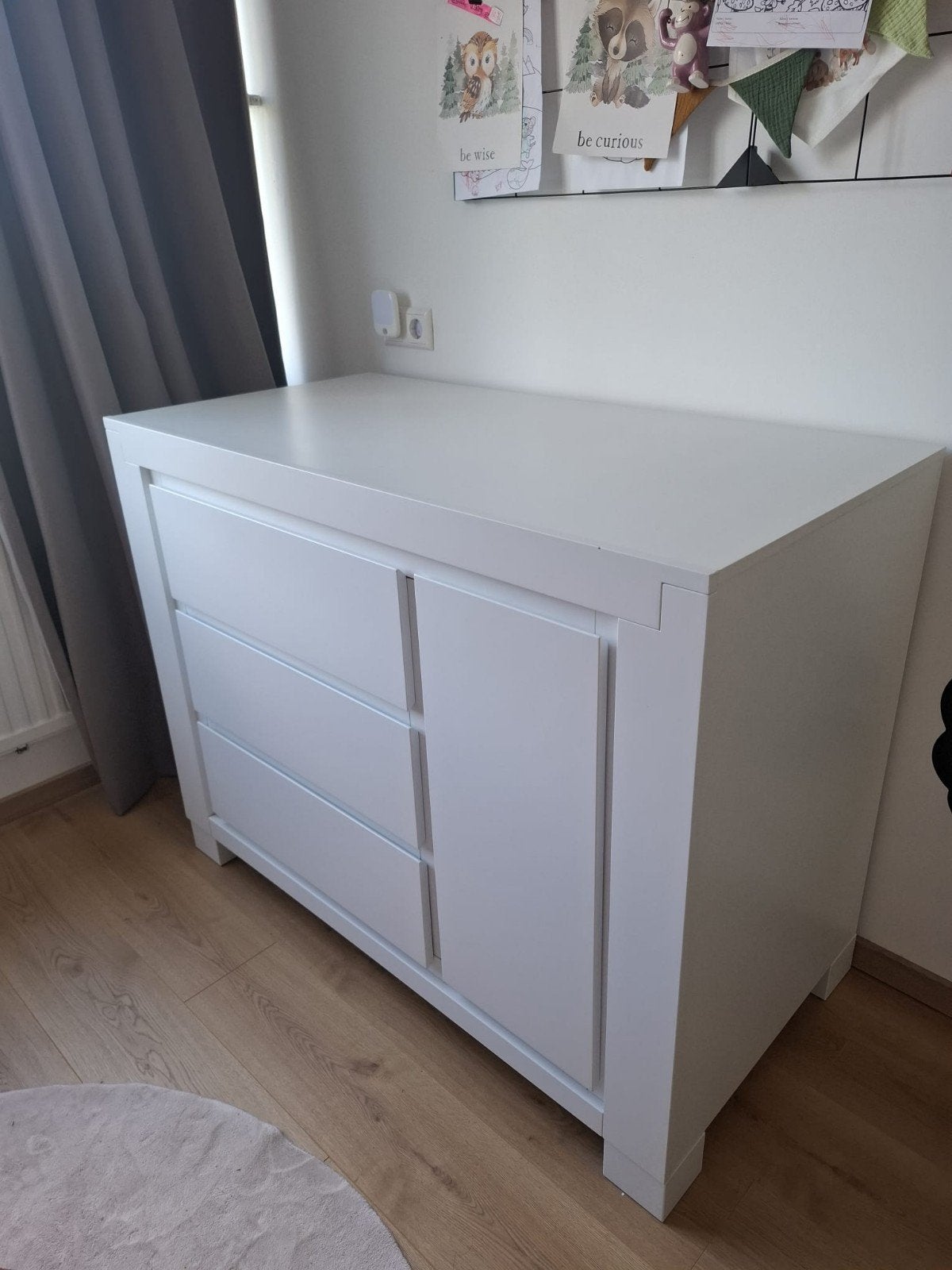 Commode met 3 lades en kastje, Ophalen, Gebruikt, 50 tot 70 cm, 100 cm of meer