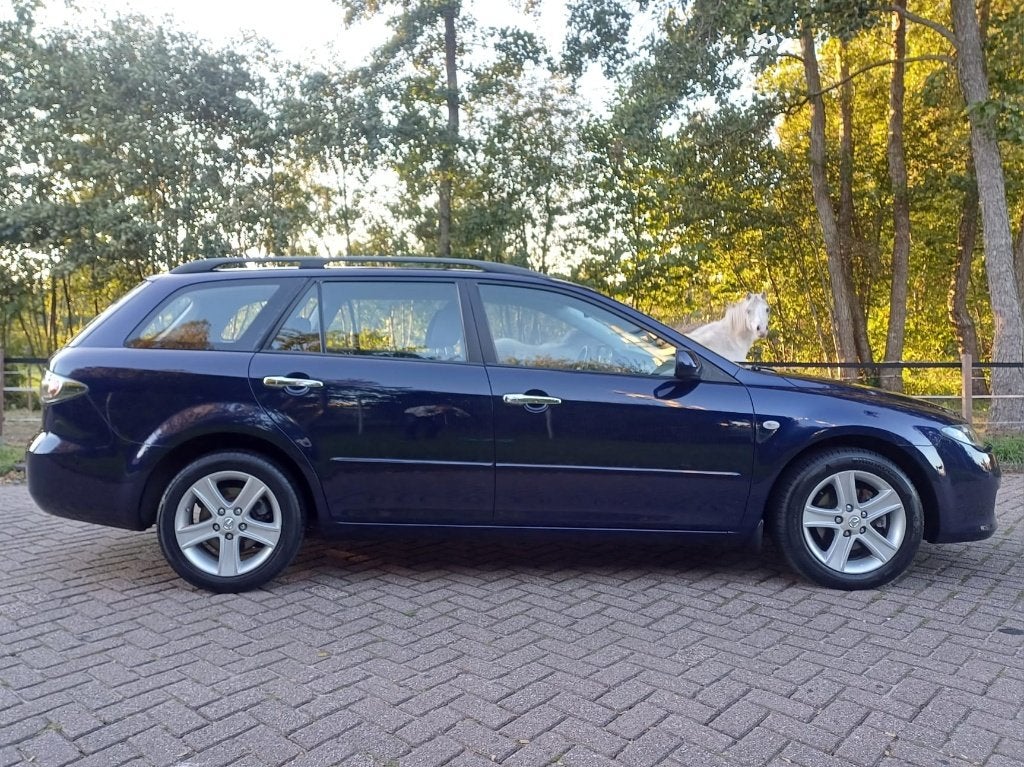 Mazda 6 1.8 Sportbreak Nette Auto LMV, Clima, Cruise, Bose, Auto's, Stof, 4 cilinders, Blauw, Origineel Nederlands