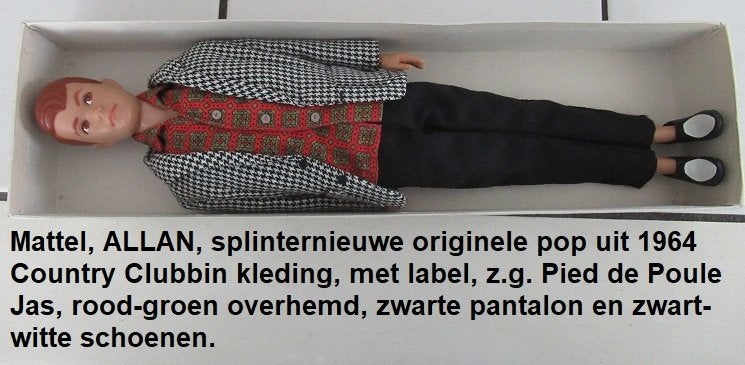 BARBIE/MATTEL, originele ALLAN pop 1964, country clubbin, Verzamelen, Ophalen of Verzenden, Nieuw, Pop