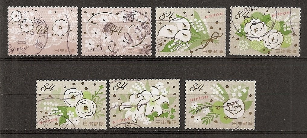 Japan bloemen, Postzegels en Munten, Ophalen of Verzenden, Gestempeld, Oost-Azië