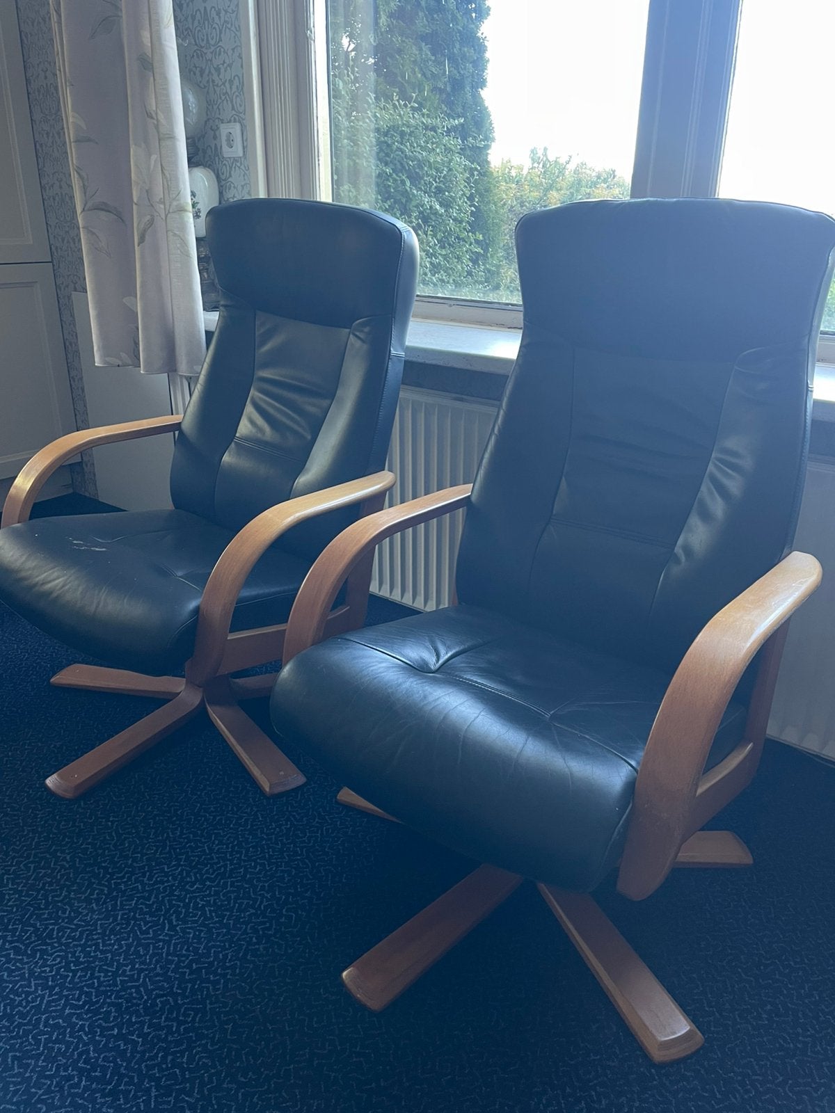 2 stoelen fauteuils zwart, Ophalen