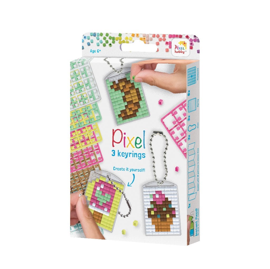 Pixelhobby Create it yourself medaillon set zoetigheden, ., Overige thema's, Nieuw, Ophalen of Verzenden