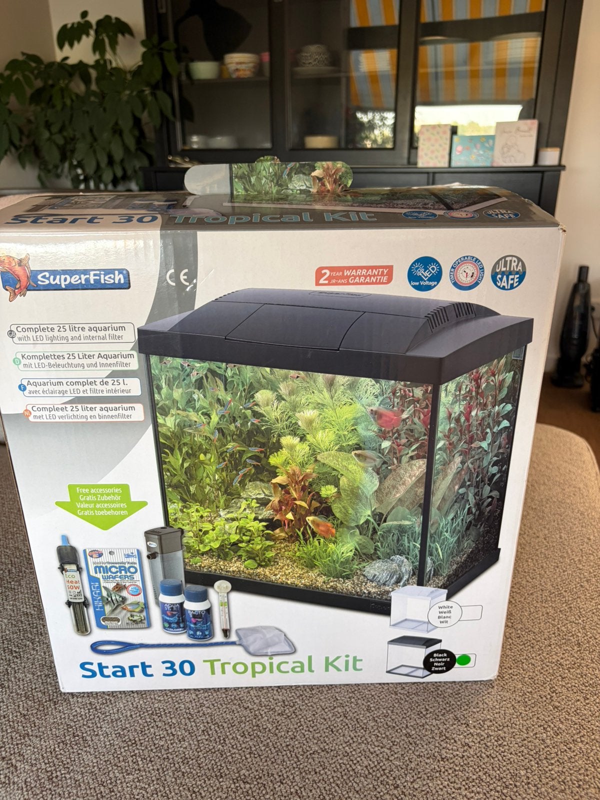 Vissenkom aqua flow, Ophalen, Gebruikt, Leeg aquarium, Verwarming