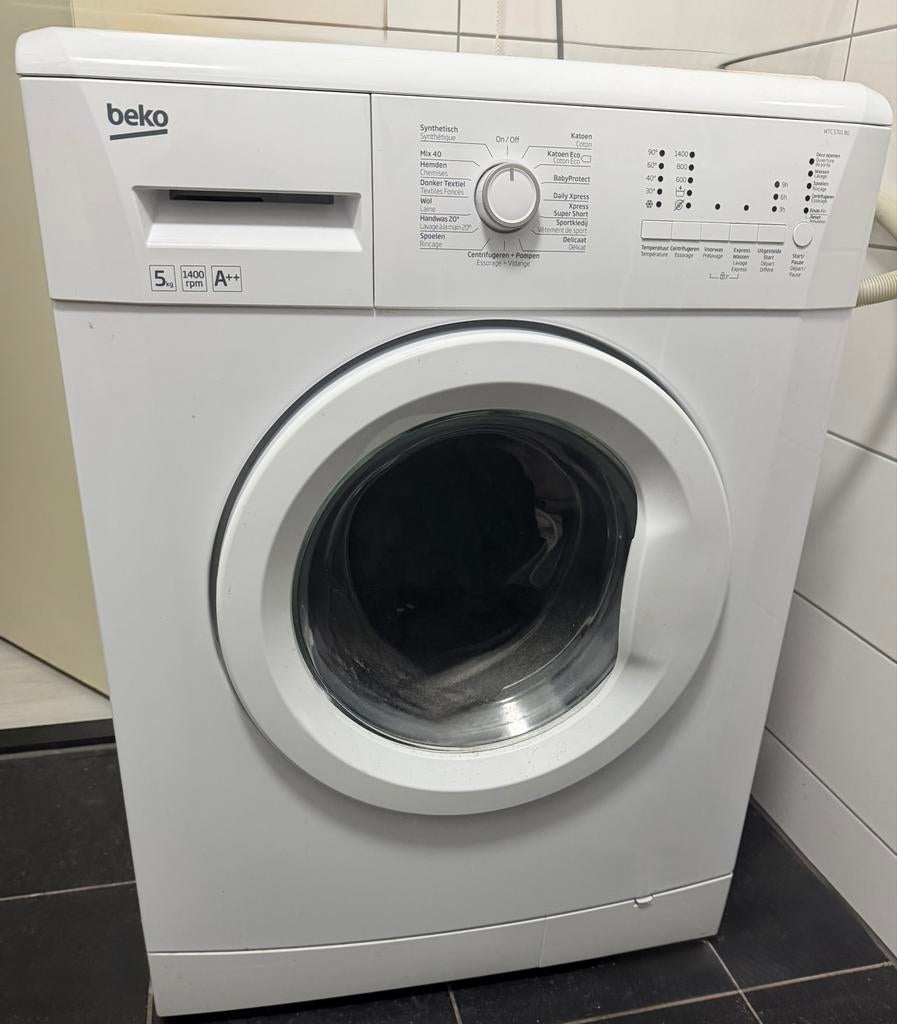 Beko wasmachine 5KG, Ophalen, 1200 tot 1600 toeren, Gebruikt, 4 tot 6 kg