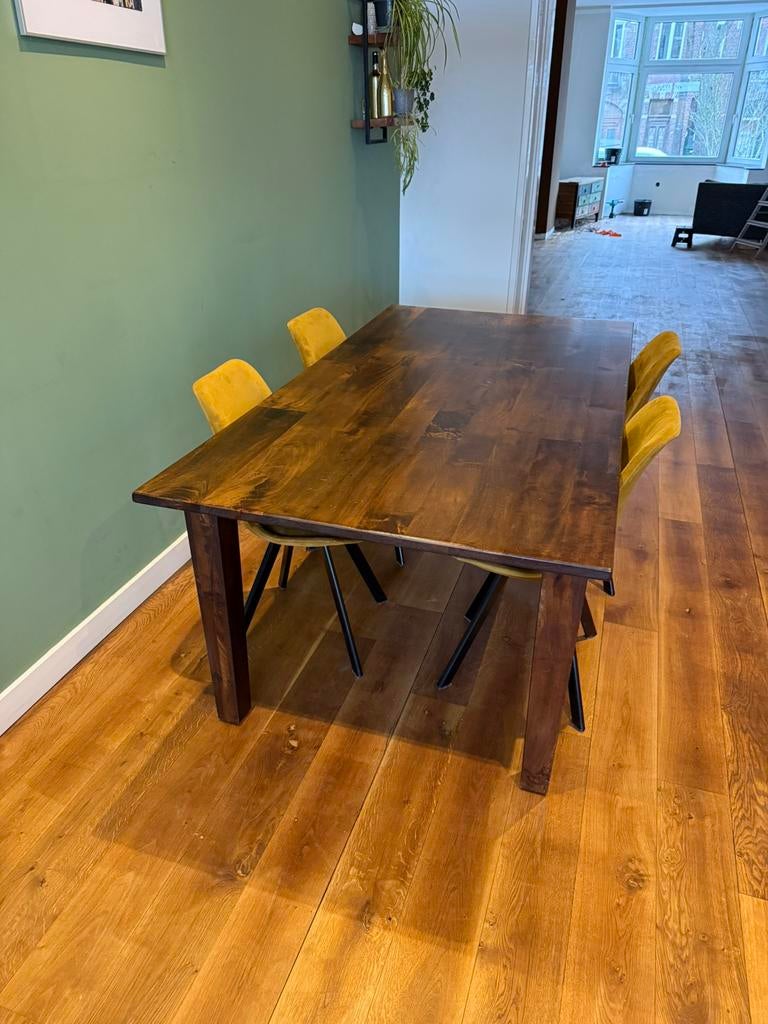 Mooie houten tafel, Ophalen, Zo goed als nieuw, Rechthoekig, 50 tot 100 cm