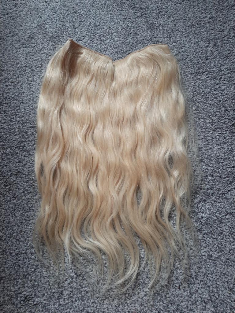 Extensions flip in, goudblond Dante Couture echt haar, Ophalen of Verzenden, Gebruikt, Pruik of Haarverlenging
