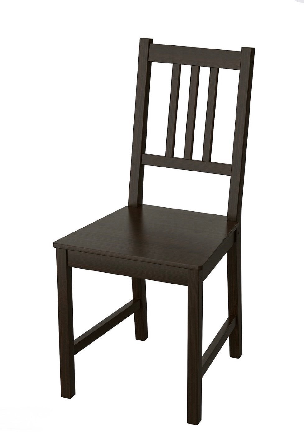 IKEA STEFAN eetkamerstoel 4 stuks incl.kussentjes, Ophalen, Bruin, Zo goed als nieuw, Vier