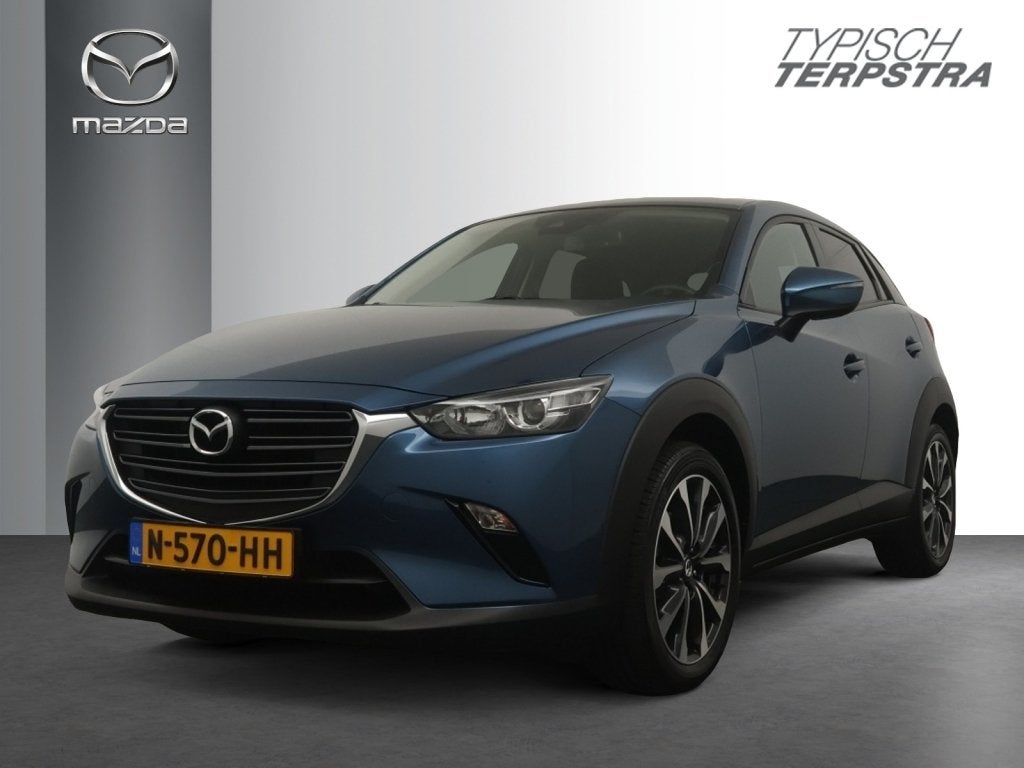 Mazda CX-3 Skyactiv-G 121 Sportive | Trekhaak afneembaar, Auto's, Mazda, 4 cilinders, Blauw, Origineel Nederlands, 1200 kg