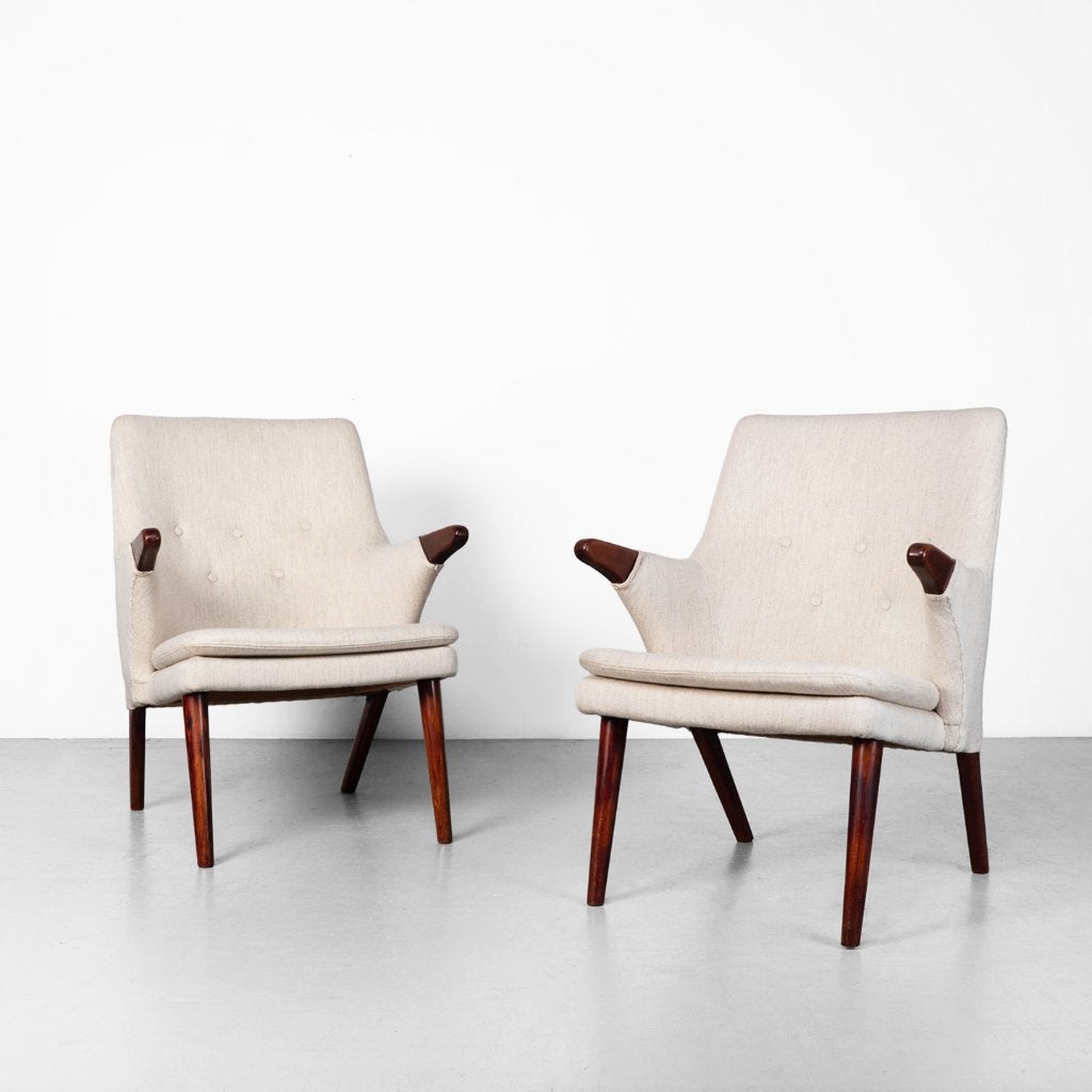 Vintage Deens Svend Skipper loungestoelen, set van 2, Ophalen, Gebruikt, Minder dan 75 cm, Deens Design, Scandinavisch, Vintage, Mid Century, Retro