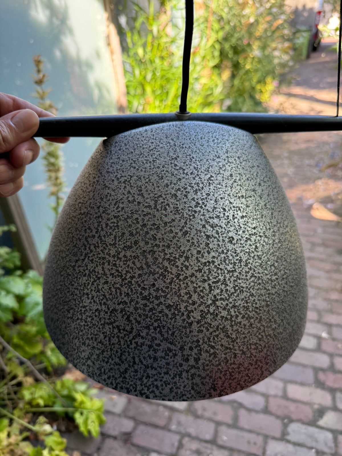 Lumina Omega 28 hanglamp. Hamerslag structuur, Ophalen, Zo goed als nieuw