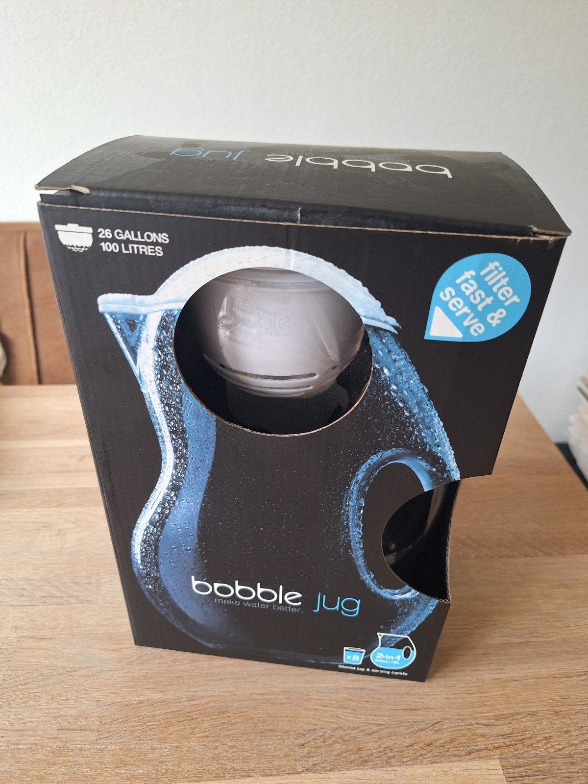 Bobble Jug waterkan met filter - Nieuw in doos, Overige typen, Kunststof, Nieuw, Ophalen of Verzenden