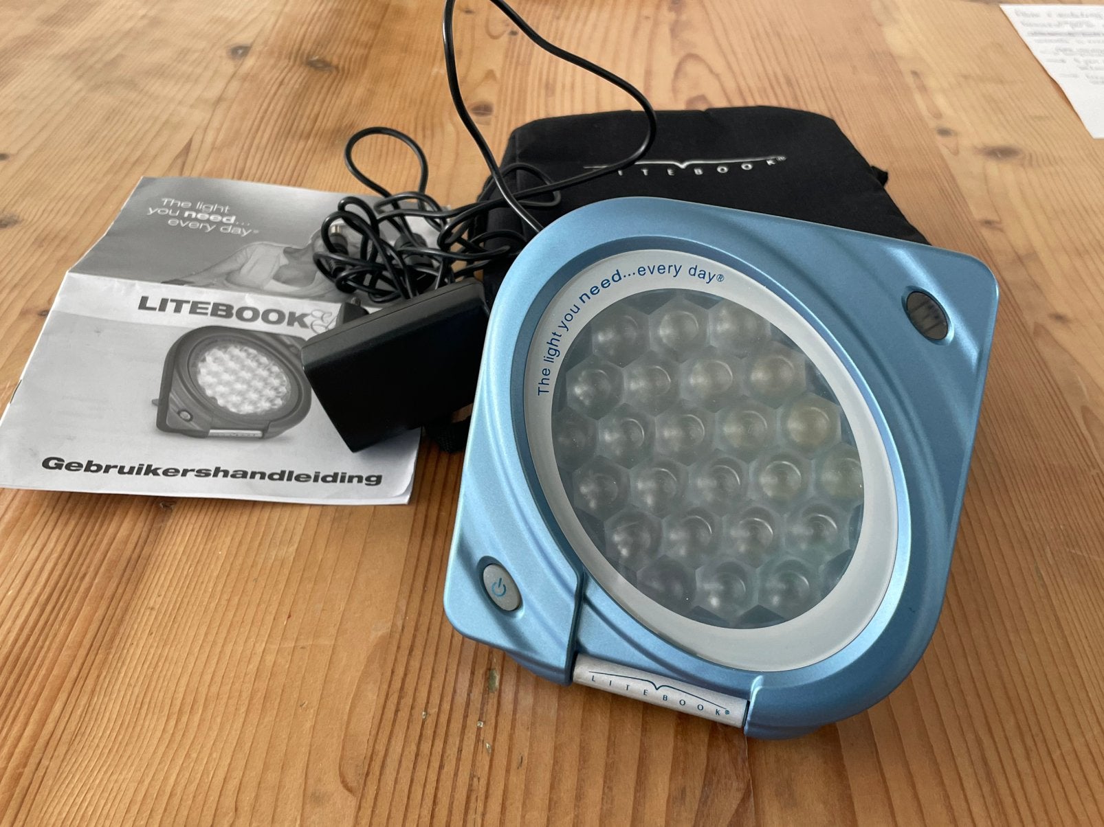 Litebook Elite daglichtlamp/lichttherapie (compleet met etui, Ophalen of Verzenden, Zo goed als nieuw, Overige typen