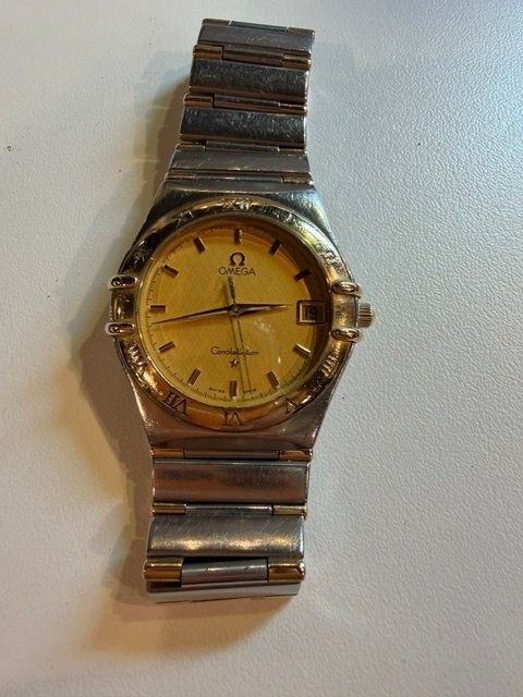 Omega Constellation half bar 1552/862 two-tone gold/steel, Sieraden, Tassen en Uiterlijk, Horloges | Heren, Staal, Gebruikt, Staal