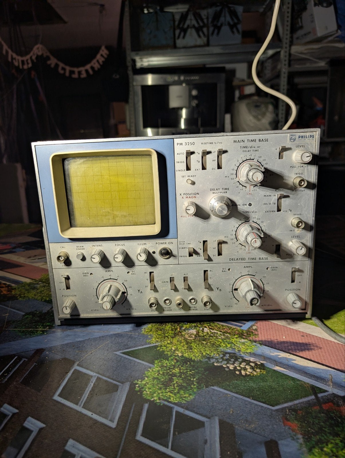 Philips PM 3215 50 MHz oscilloscoop - Vintage meetapparatuur, Ophalen of Verzenden