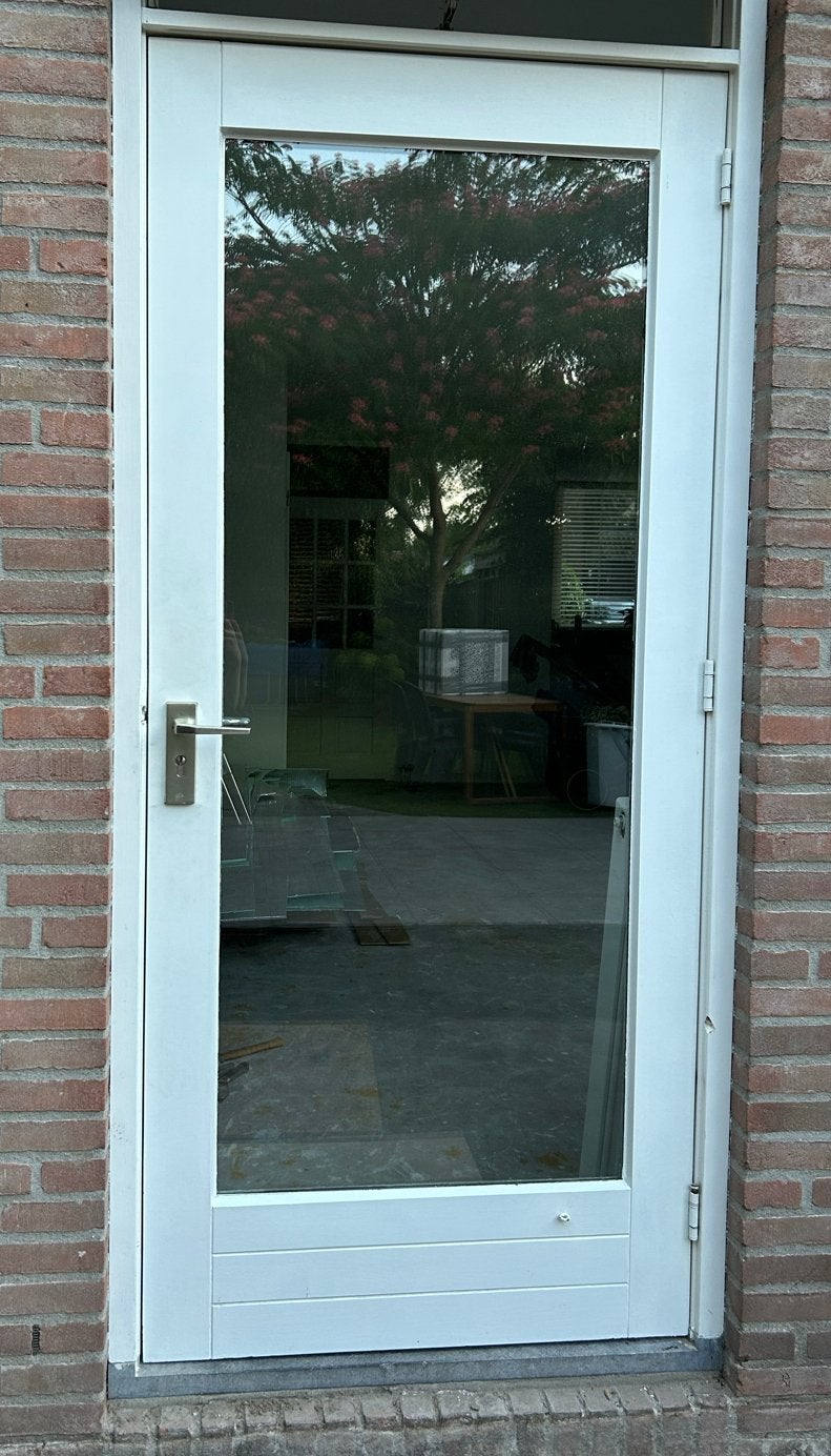 Buitendeur met dubbel glas en deurbeslag (excl. cilinder), Ophalen, 80 tot 100 cm, 200 tot 215 cm, Glas