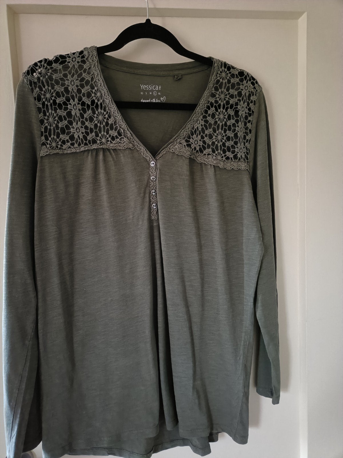 NIEUW MOSGROEN TUNIEK, Kleding | Dames, Ophalen of Verzenden, Nieuw, Maat 42/44 (L), Groen