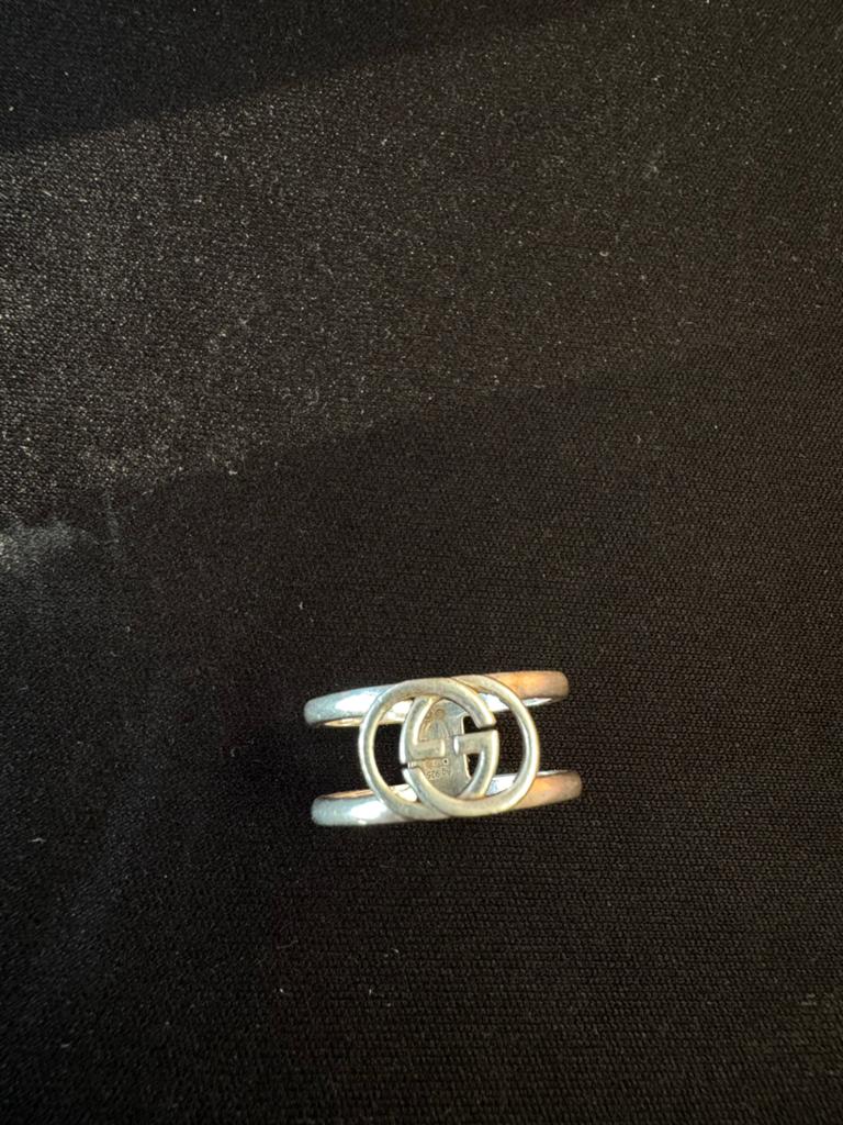 Gucci Interlocking G Ring - Zilver - Maat 16, Gebruikt, Ophalen of Verzenden, Kleiner dan 17, Dame of Heer